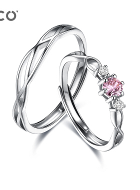 CCO为爱加冕对戒时尚男女小众设计开口情侣戒指纪念日礼物送女友