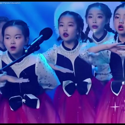 儿童中小学生合唱服变装女童礼服蓬蓬裙表演服中小学生合唱团服装