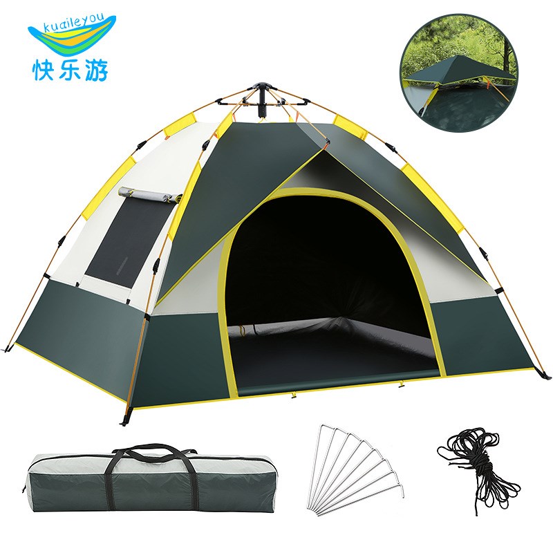 Outdoor camping tent 2-3-4 fully automatic tent户外野营帐篷1