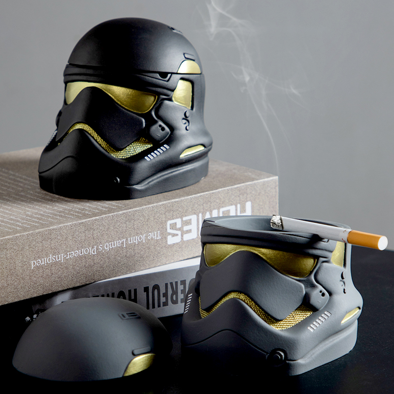 烟灰缸带盖防风大号个性潮流时尚家用宿舍烟缸星球大战礼品摆件