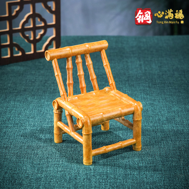 黄铜摆件《稳赢》铜工艺品 家居桌面装饰 送老师 送领导 节日礼物