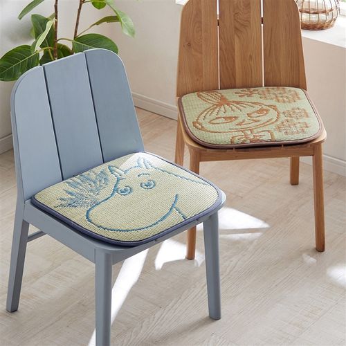 四季通用蔺草透气椅子坐垫家用办公室防滑马蹄型餐椅垫实木餐厅凳