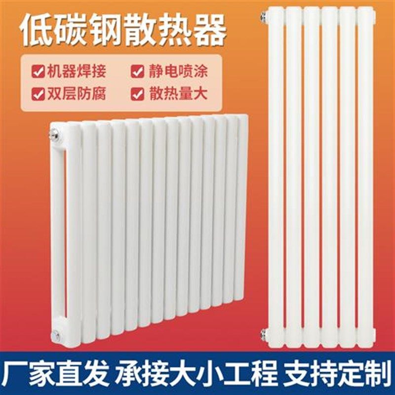 暖气片家用钢制散热器壁r挂立式集中供暖大水道取暖器自采暖水循