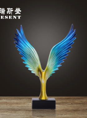 现代简约抽象老鹰装饰品客厅酒柜书桌摆件办公室家居摆设大展宏图