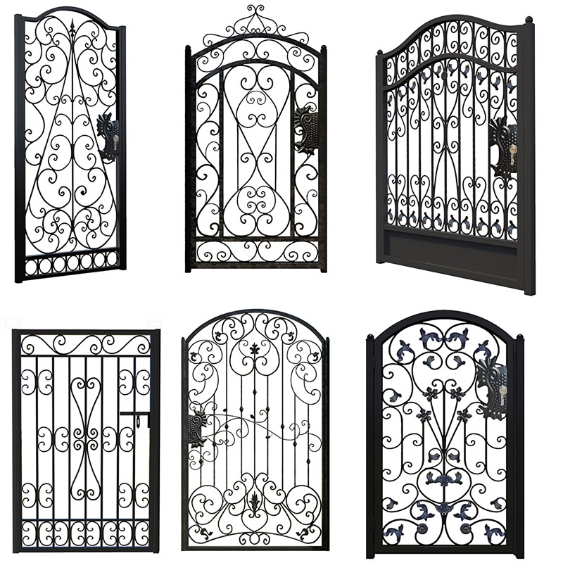 农村庭院花园门乡村入户双开门别墅庭院门院子门不锈钢小门防盗门