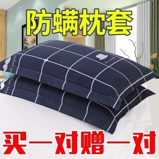 加厚100%纯棉枕套一对装48cmB74全棉枕头套大号家用夏季枕头皮儿