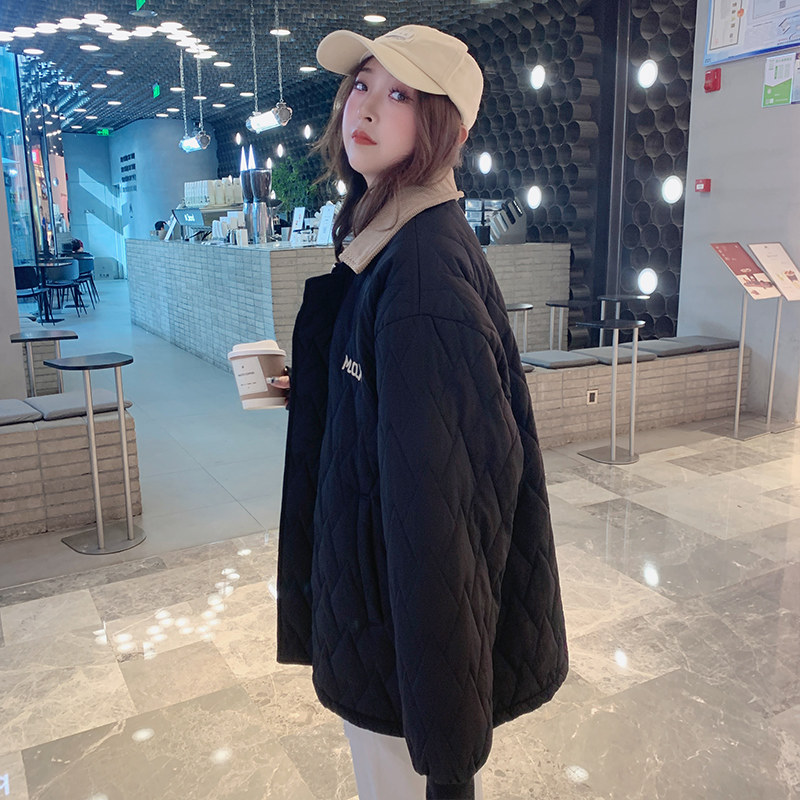 韩系短款羽绒棉衣棉服女秋冬季外套夹棉小个子薄款棉袄2025年新款