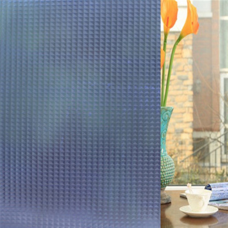 自粘磨砂贴膜蓝色遮光90cm防晒pvc窗户贴纸防窥玻璃纸玻璃贴