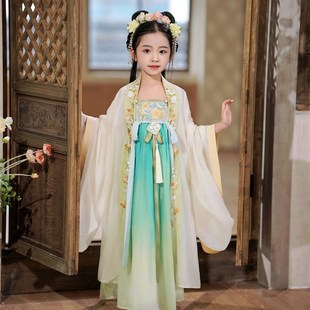 国风唐装 儿童汉服套装 玉瑶女童汉服襦裙中国风古装 锦仙瑶2025新款