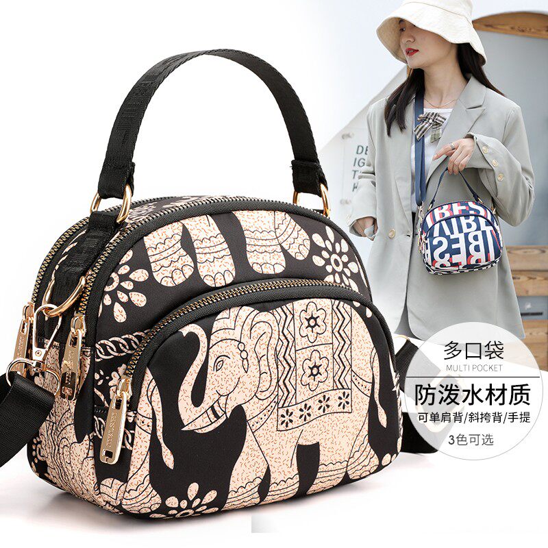 初秋新款韩版时尚大容量单肩布包斜挎手提包女包三层防水多用包包