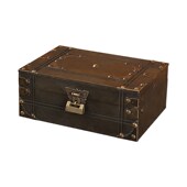 复古木质收纳盒桌面带锁木盒子珠宝首饰盒杂物证件储物箱宝箱道具