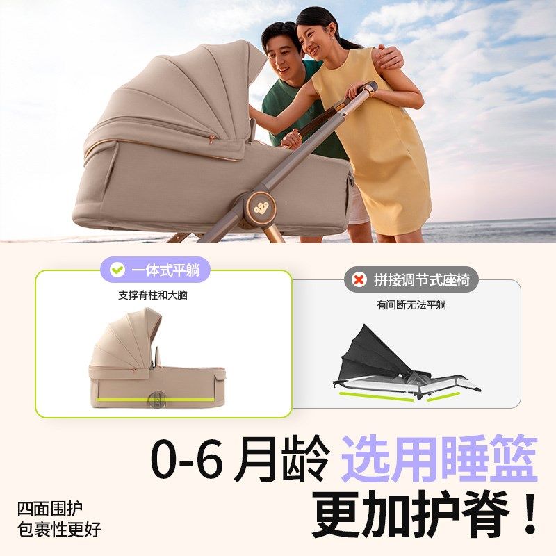 唯乐宝鲸灵婴儿手推车轻便折叠可坐躺婴幼新生儿童高景观宝宝遛娃图片
