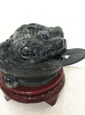 天然独山玉金蟾摆件玉石玉雕独玉三角蟾家居客厅简约朋友送礼装饰