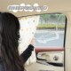 嵌入式 轨道汽车窗帘双层棉纱车用防晒隔热遮阳挡车载遮阳帘侧帘女