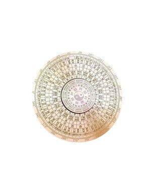 黄铜复古实心随身迷你罗盘太极八卦指尖陀螺手把件轮盘大号