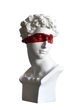 北欧轻奢人物头像大卫雕塑摆件欧式玄关客厅艺术感创意软装饰品