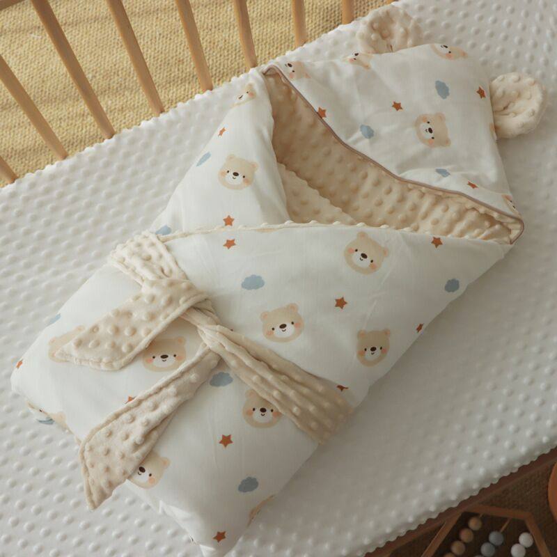 婴儿抱被全棉针织安抚豆豆绒可拆洗脱单秋冬加厚包被盖被四季可用,婴童用品,婴童抱被/抱毯,淘宝优惠券,粉丝福利购,淘宝优惠卷