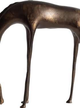 东来家居创意金属饮水马摆件样板房玄关隔断陈设饰品酒柜书柜摆设