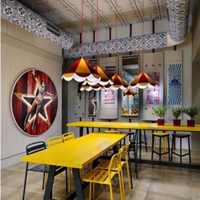 美式乡村loft工业家具覆古做旧铁艺实木餐桌书桌办公桌咖啡桌