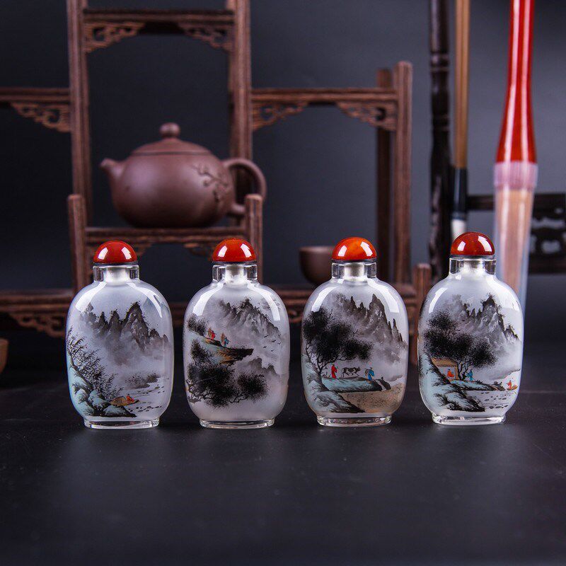中国风礼品匠心独韵内画鼻烟壶中国特色工艺品送老外出国高档创意