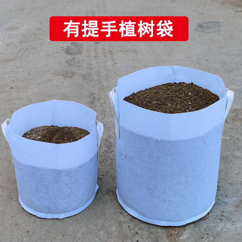 无纺布植树袋种植袋降解营养钵美植袋加厚育苗袋种树专用白色花盆
