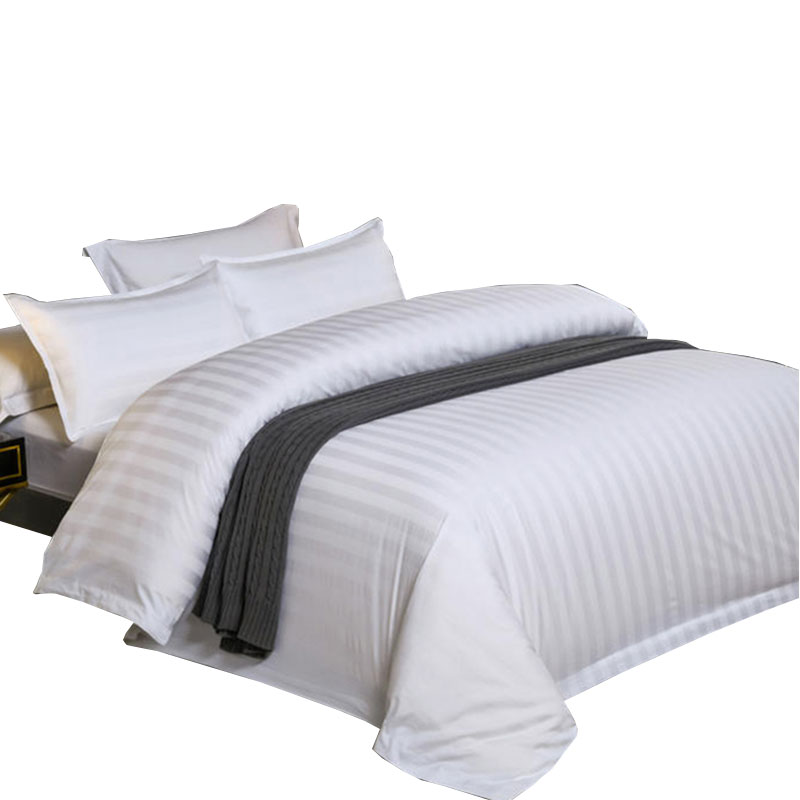 宾馆床上用品四件套八件套纯棉加厚酒店专用被子被褥一整套全套白