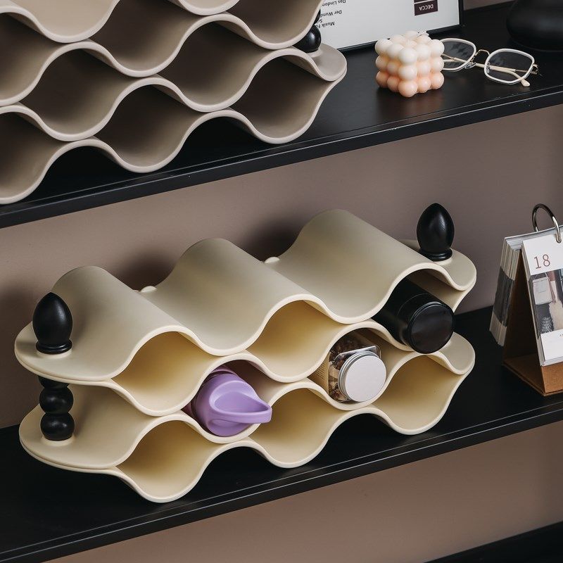 红酒柜收纳架酒瓶保温杯展示桌面家用水吧台餐边柜葡萄酒置物摆件