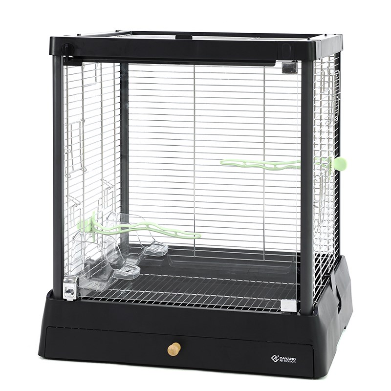 达洋直营全景玻璃观赏鹦鹉鸟笼子304不锈钢家用别墅虎皮玄凤B5001
