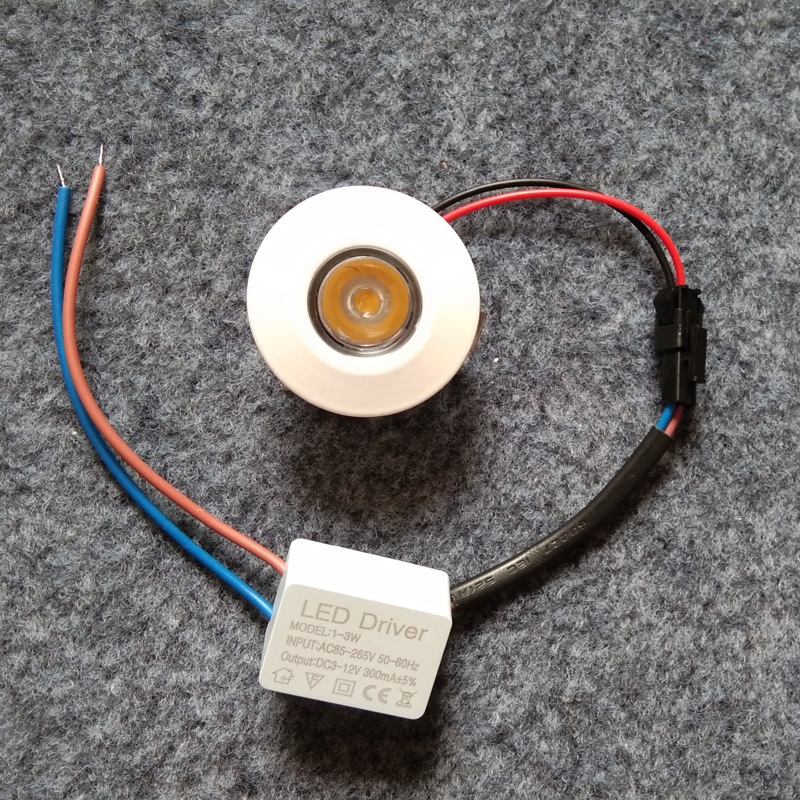 超级小迷你led小射灯3w开孔30mm3公分cm嵌入式酒柜展柜柜子牛眼灯