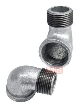 镀锌内外丝弯头内外牙螺纹弯头1寸6分4分DN15 20253240铁弯头接头