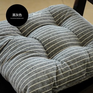 条纹布艺棉麻加厚坐垫冬季 日式 榻榻米舒适办公室餐椅垫坐垫座垫子