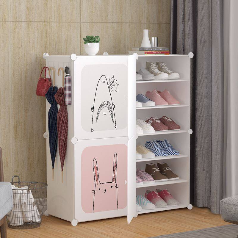 新款时尚塑料简易鞋柜多层鞋架塑料组合收纳鞋柜组装鞋架新款厂家