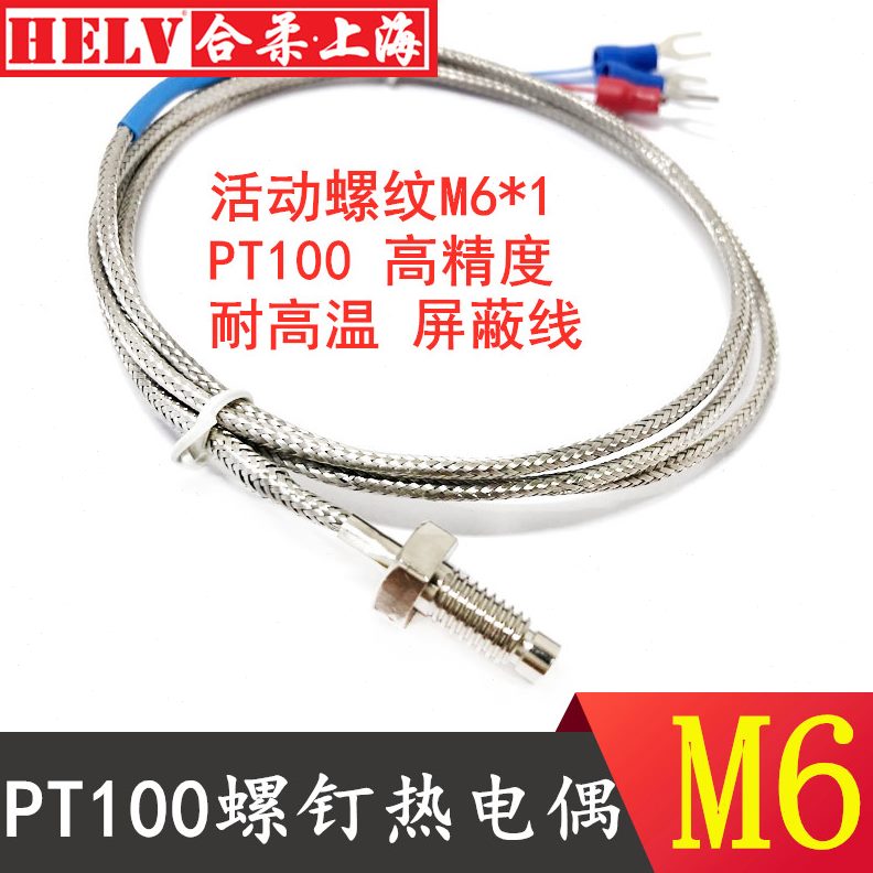 P M6热电阻螺纹式100PT温度传感器螺钉螺钉T10 100P0热电偶T