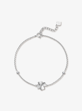 纯银四叶草手链女轻奢高级设计感