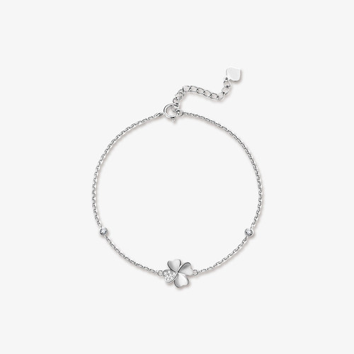 纯银四叶草手链女轻奢高级设计感