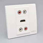 型音频个免焊红白莲 电视墙壁