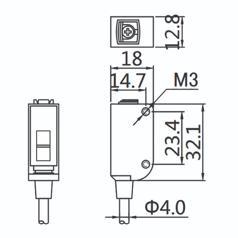 Bedook比杜克光电开关FQ31-H02N-P31P2光电传感器FQ31-H02P-P31P2