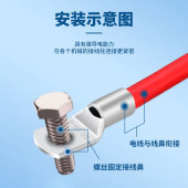 窥口铜鼻子冷压端子紫铜镀锡线鼻子短线耳接线端子电线压接