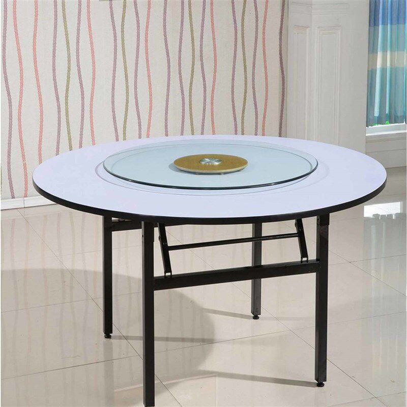 酒店大圆桌桌面折叠圆台面人2人人家用PC餐桌转盘桌椅