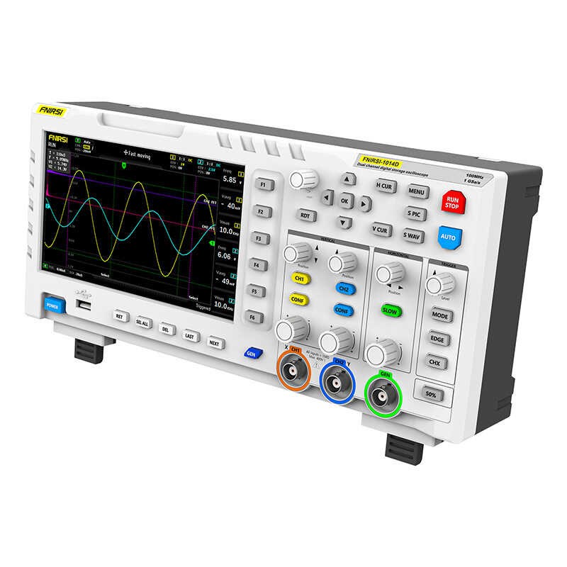 数字示波器FNIRSI-1014D双通道100M带宽1GS采样信号发生器二合一