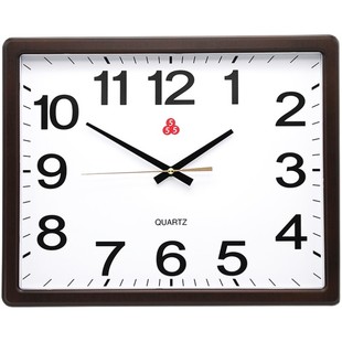 上海三五牌挂钟客厅家用方形挂表大号石英钟静音时钟挂墙