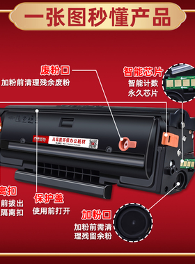 m易加粉D硒鼓通用NUM奔图牌黑白打印机MW青春息股墨粉盒MNW家用磨