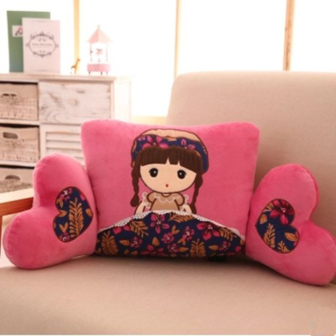 沙发靠垫办公室卡通可爱汽车腰枕大号椅子护腰靠枕靠背垫床头抱枕
