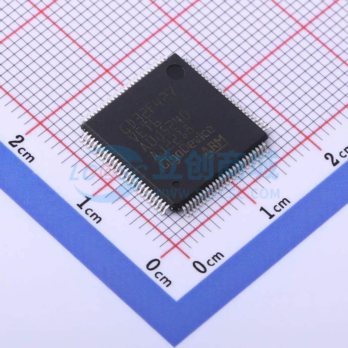 单片机芯片 GD32F427VET6 LQFP-100(14x14) 512KB 200MHz - 实物图