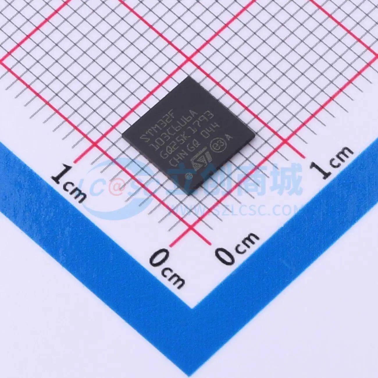原装 单片机(MCU/MPU/SOC) STM32F103C6U6A QFN-48-EP(7x7) - 实物图