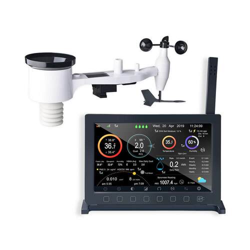 MisolHP2561无线气象站43hzTFT彩色屏幕，带7合1传感器，支持