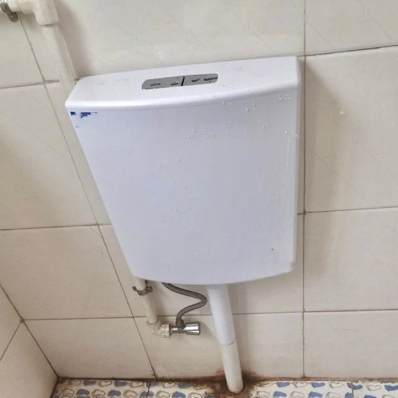 卫生间家用蹲便器水箱挂墙式加厚节能抽水冲水箱厕所马桶蹲坑