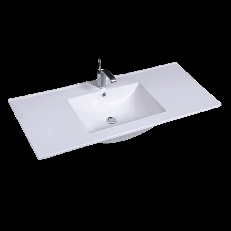 薄边盆陶瓷一体洗手盆左右盆半嵌入式台中盆洗脸盆单盆左盆右盆