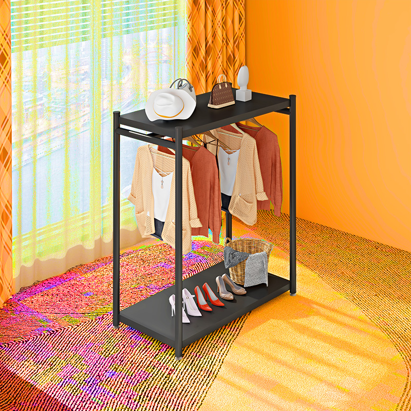 衣架卧室落地挂衣架家用简易组合衣柜衣帽间鞋架子房间一体货柜