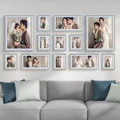 框 婚纱照相框放大挂墙 照片墙卧室客厅结婚照装 摆台定制